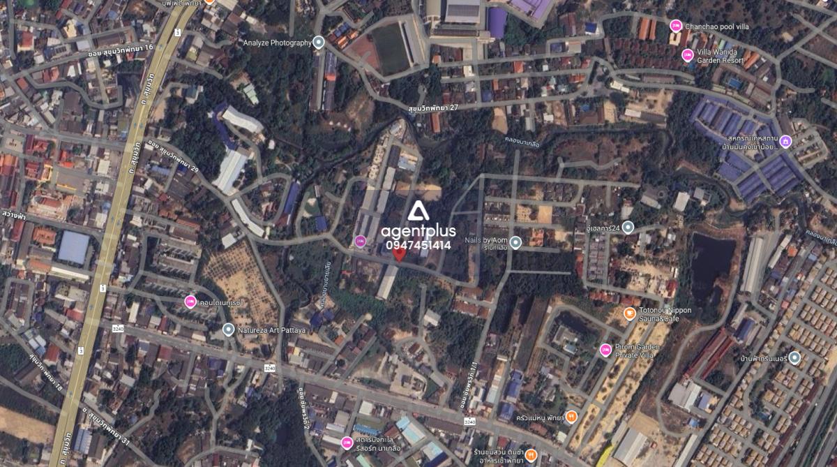 #ขายที่ดินเปล่าพัทยา โซนนาเกลือ ติดถนนซอยสุขุมวิท