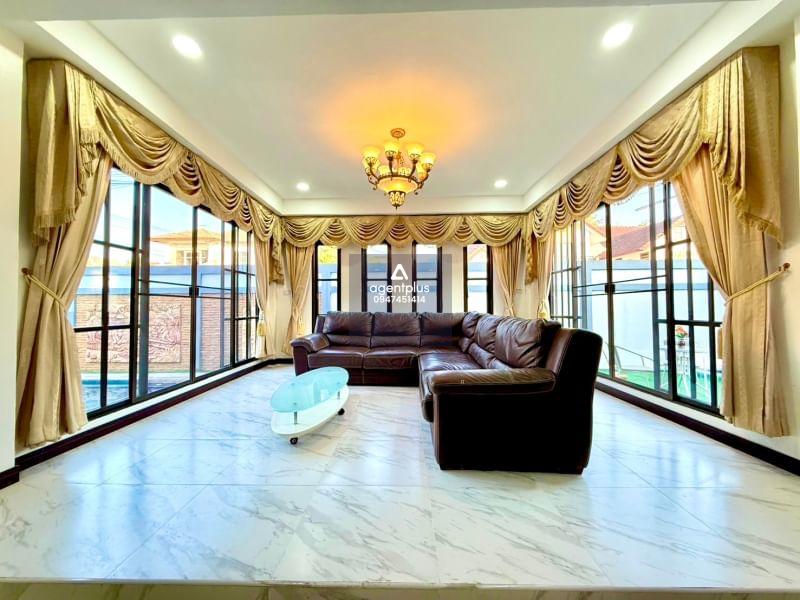 บ้านพูลวิลล่า ราคาพิเศษ บ้านสวยพร้อมเข้าอยู่ บ้านสวยในโครง Central Park 5 Village ทุ่งกลม ตาลหมัน พัทยา