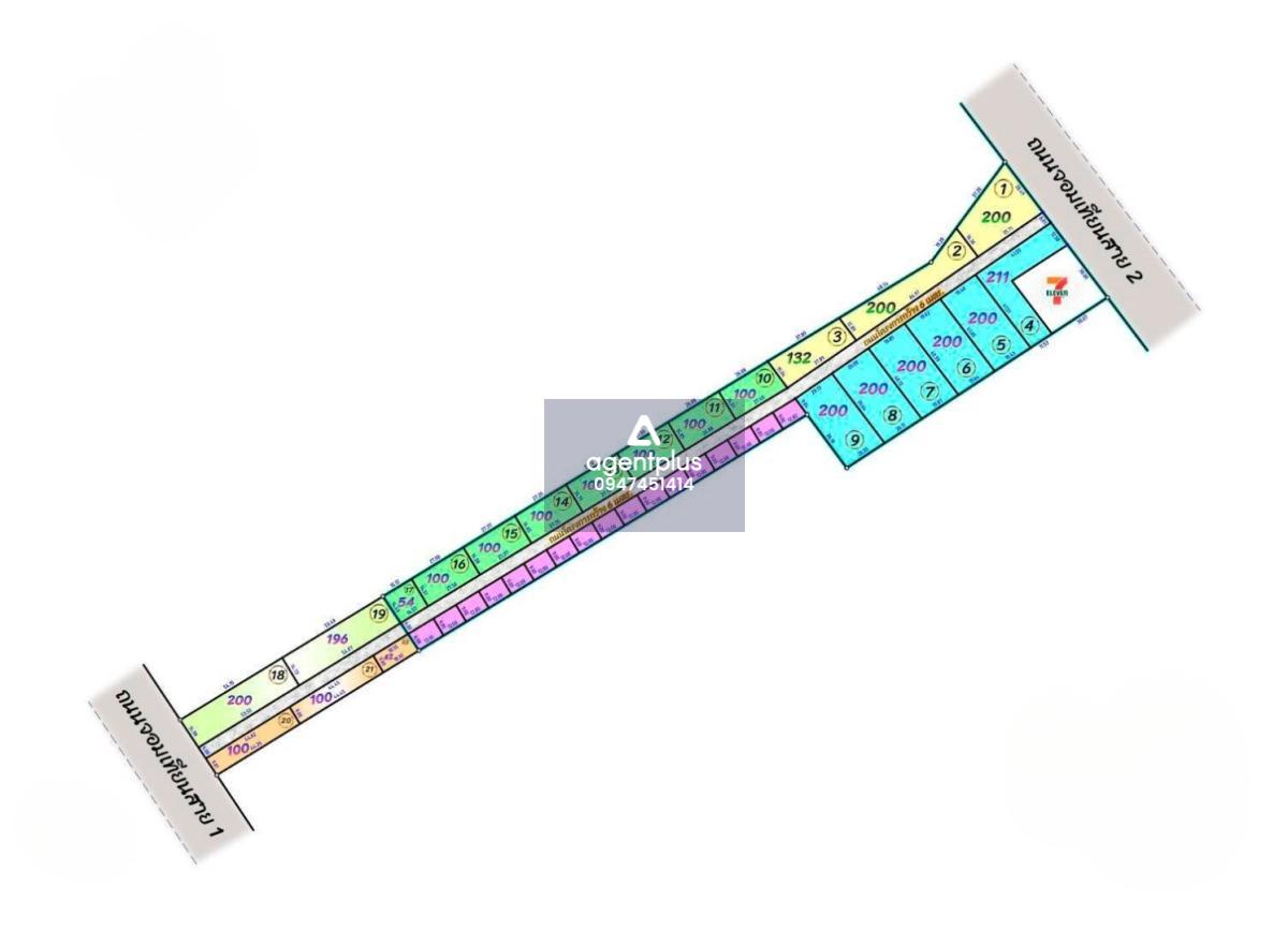 ที่ดินหน้าหาดจอมเทียนติดถนนใหญ่ ติดทะเลจอมเทียน