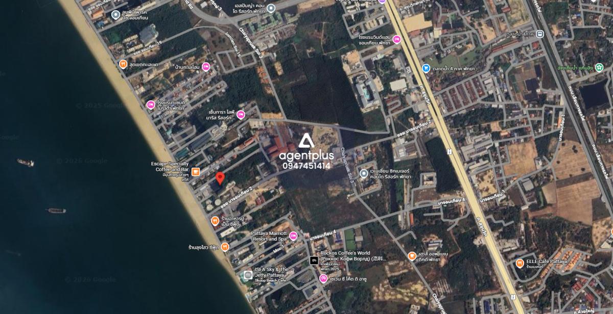 ที่ดินปล่อยเช่าระยะยาว ทำเลพรีเมียม ติดทะเล นาจอมเทียน 2 พัทยา