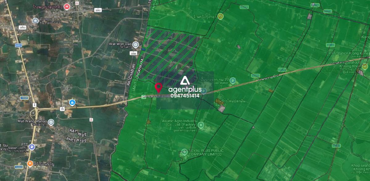 *ขายที่ดินพร้อมโรงงาน พร้อมใบอนุญาตประกอบกิจการ ติดถนนพระราม 2 อัมพวา สมุทรสงคราม