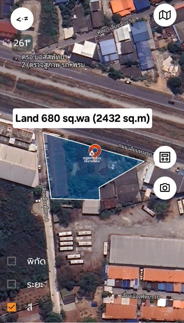 ขายที่ดินพร้อมห้องห้องเช่า เลียบทางรถไฟ หนองใหญ่ เมืองพัทยา