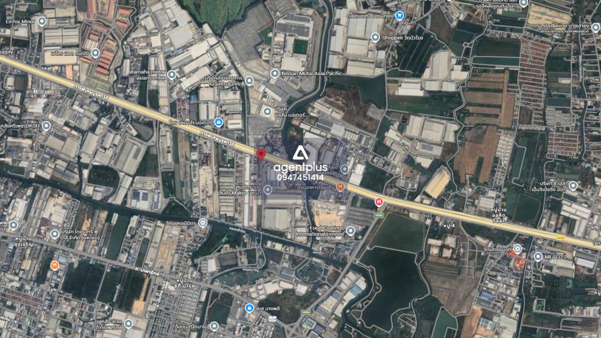 *ให้เช่าที่ดินพร้อมโกดัง ติดทางพิเศษบูรพาวิถี สมุทรปราการ