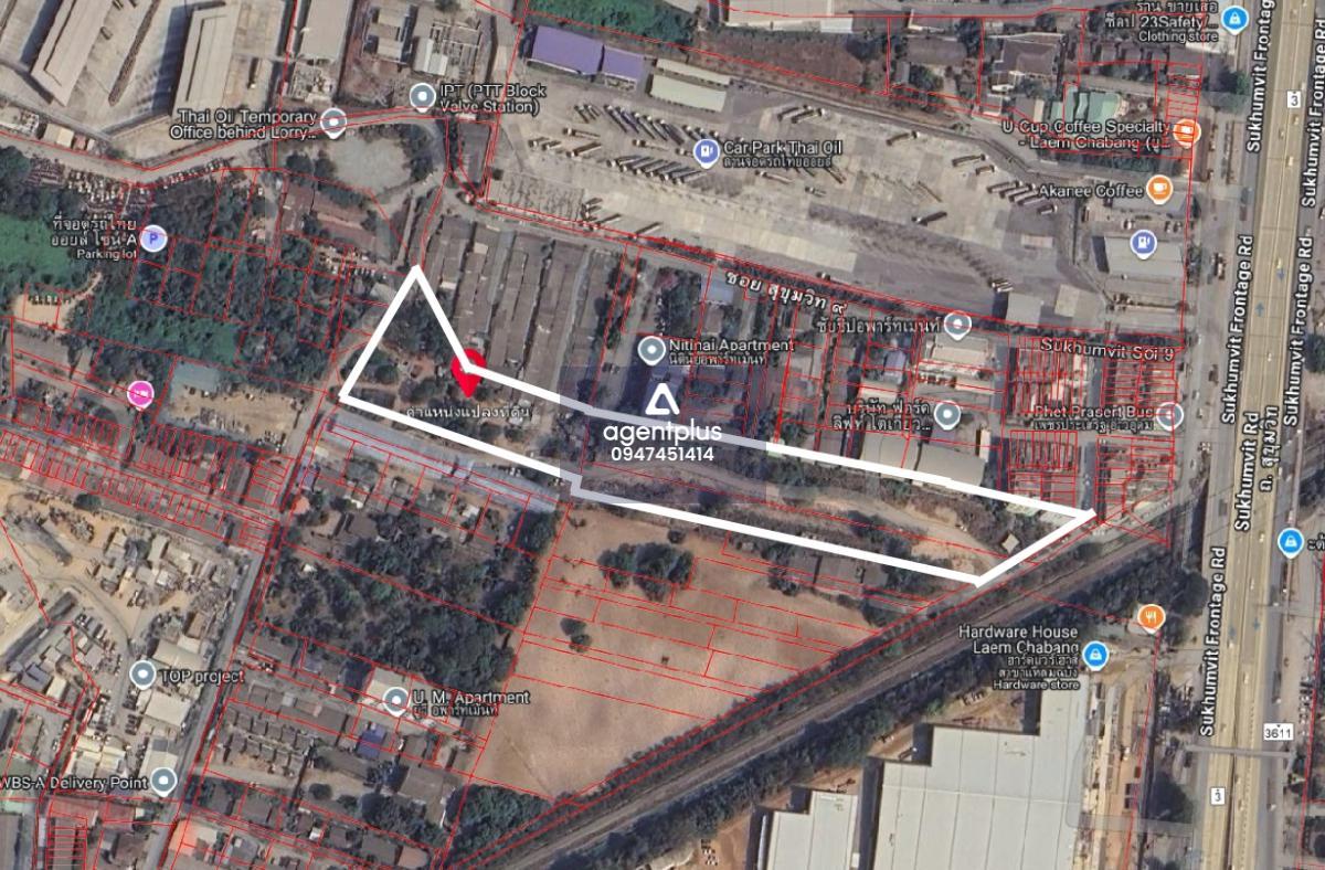 ให้เช่าที่ดินเปล่า ใกล้ไทยออยล์ และท่าเรือแหลมฉบัง ศรีราชา ชลบุรี