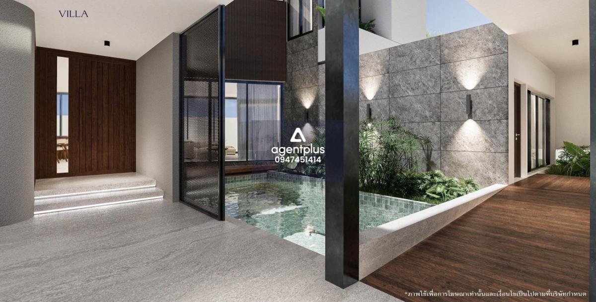 วิลล่าหรูพร้อมสระว่ายน้ำส่วนตัว – อยู่ระหว่างก่อสร้าง (ความคืบหน้า 80%)