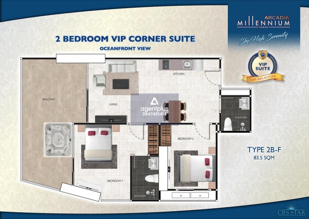 คอนโดวิวทะเล วิวเมืองพัทยา ราคาสุดพิเศษ Arcadia Millennium Tower พัทยา