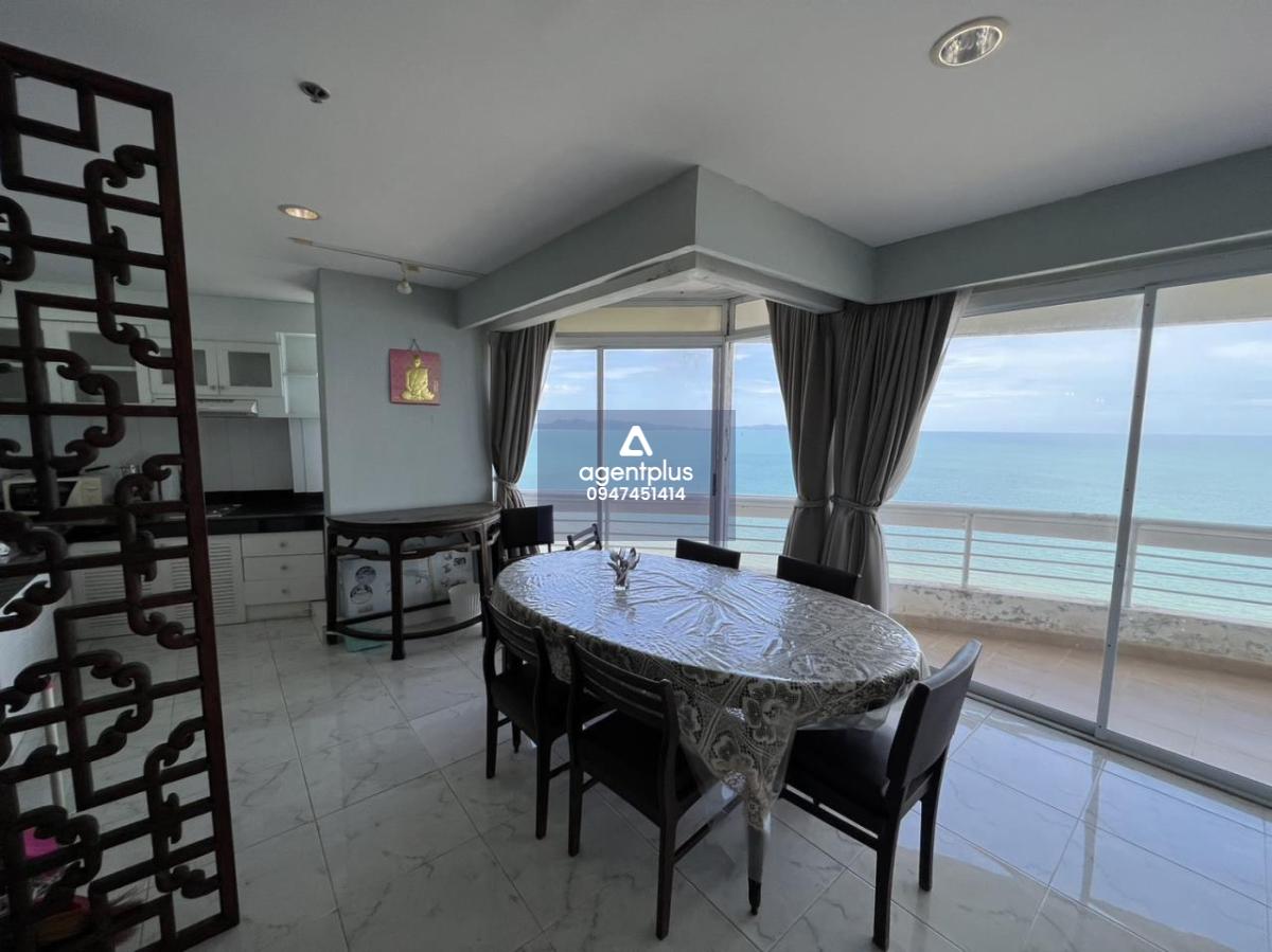 This seafront condominium is for sale and it comes at the price of 16,500,000฿ 3 Bedrooms & 3 Bathrooms 199 square meters Fully furnished & fitted. Ready to move in. Condo features: Large balcony with an amazing view of the sea Spacious living room Fully 