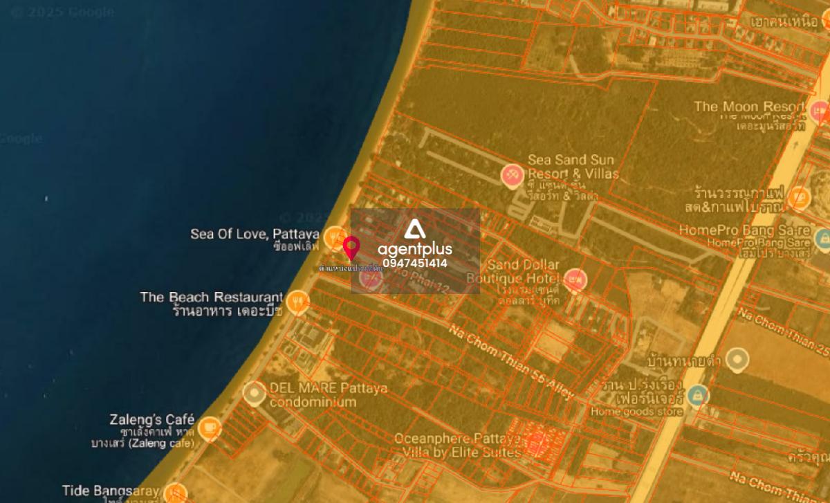 ขายที่ดินติดทะเลพร้อมสิ่งปลูกสร้าง นาจอมเทียน ชลบุรี