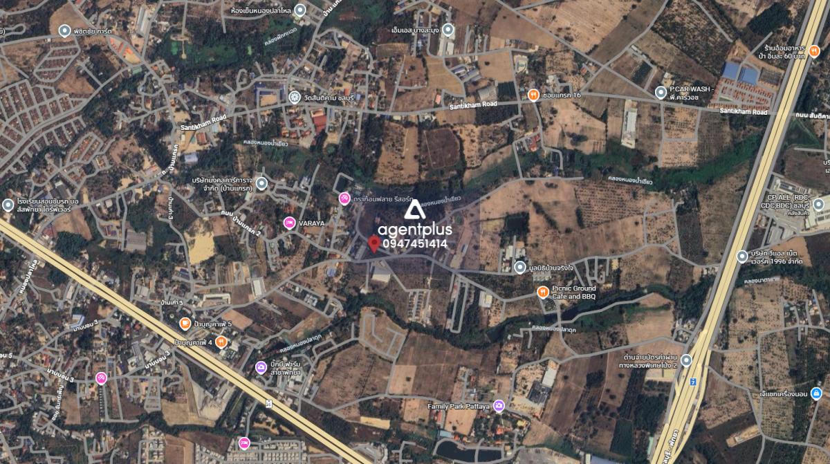 ขายที่ดินสวย ทำเลทองใจกลางพัทยา ใกล้มอเตอร์เวย์ เข้า-ออกสะดวก ใกล้โรงงาน ร้านอาหารดัง พัทยา