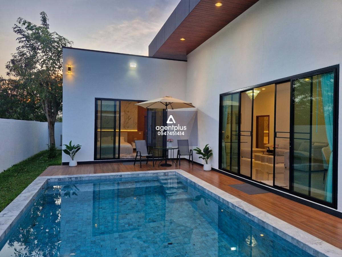 บ้านเดี่ยวสร้างใหม่ พร้อมสระว่ายน้ำส่วนตัว ใกล้โรงเรียนนานาชาติ ทำเลมาบประชัน 