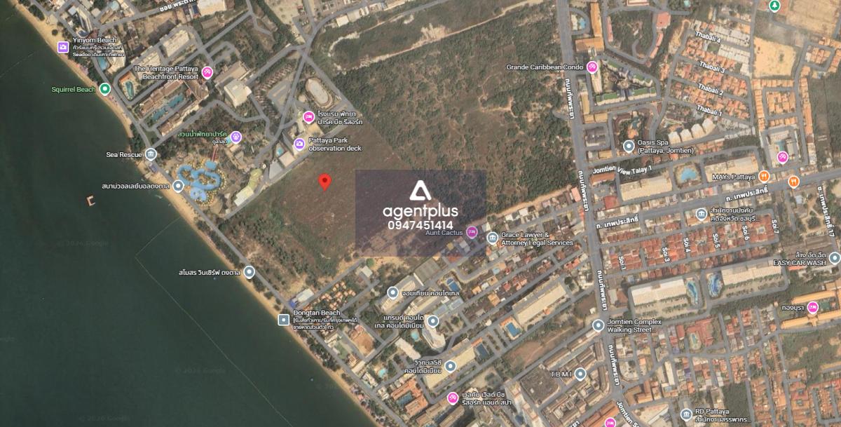 *ที่ดินติดหาดดงตาลแบ่งแปลงให้เช่า ผังสีแดง ทำเลดี เหมาะค้าขาย ร้านอาหาร พัทยา