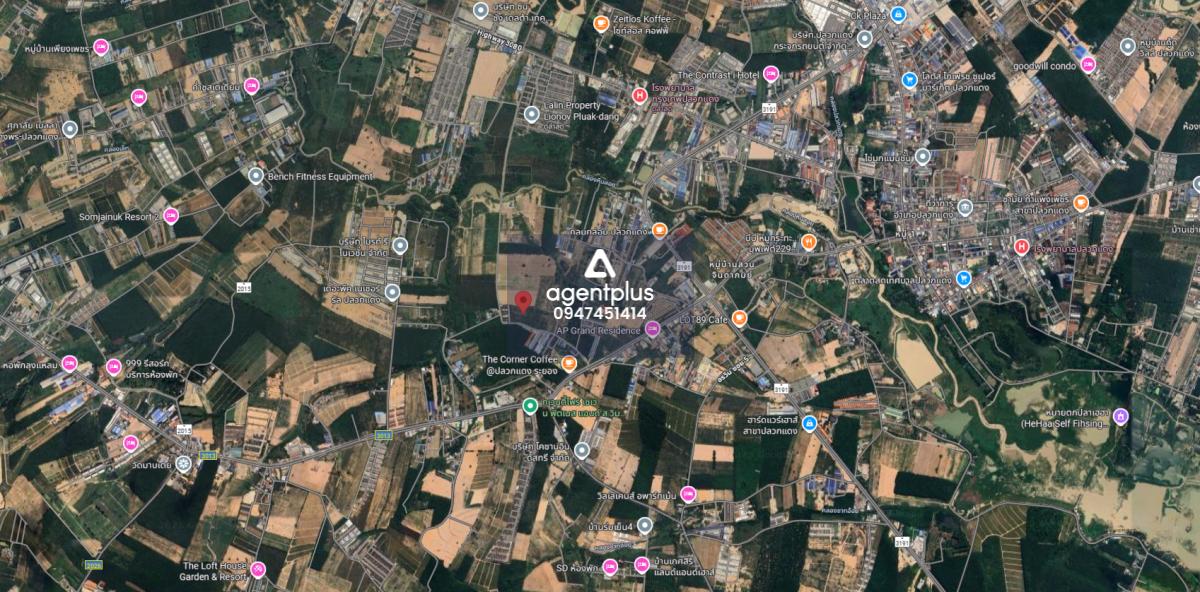 *ชายที่ดินยกแปลง ผังสีม่วงลายจุด ติดถนนปลวกแดง 3013 ระยอง