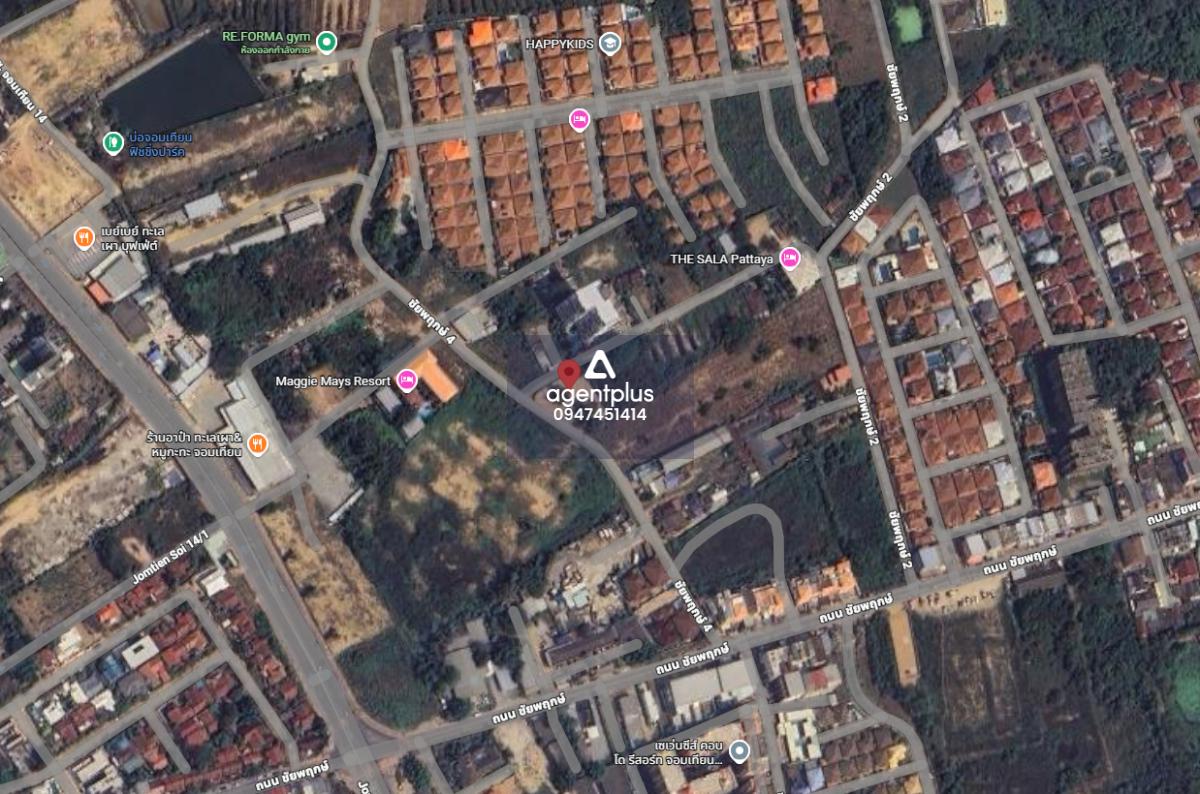 ขายที่ดินใกล้ทะเลจอมเทียนเพียง 1 ก.ม. ติดถนนชัยพฤกษ์ 4 พัทยา