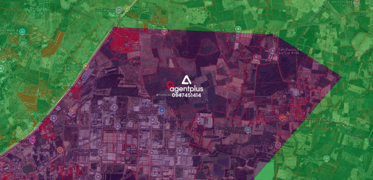 ขายที่ดินผังสีม่วงเข้มยกแปลง อ.กบินทร์บุรี ปราจีนบุรี