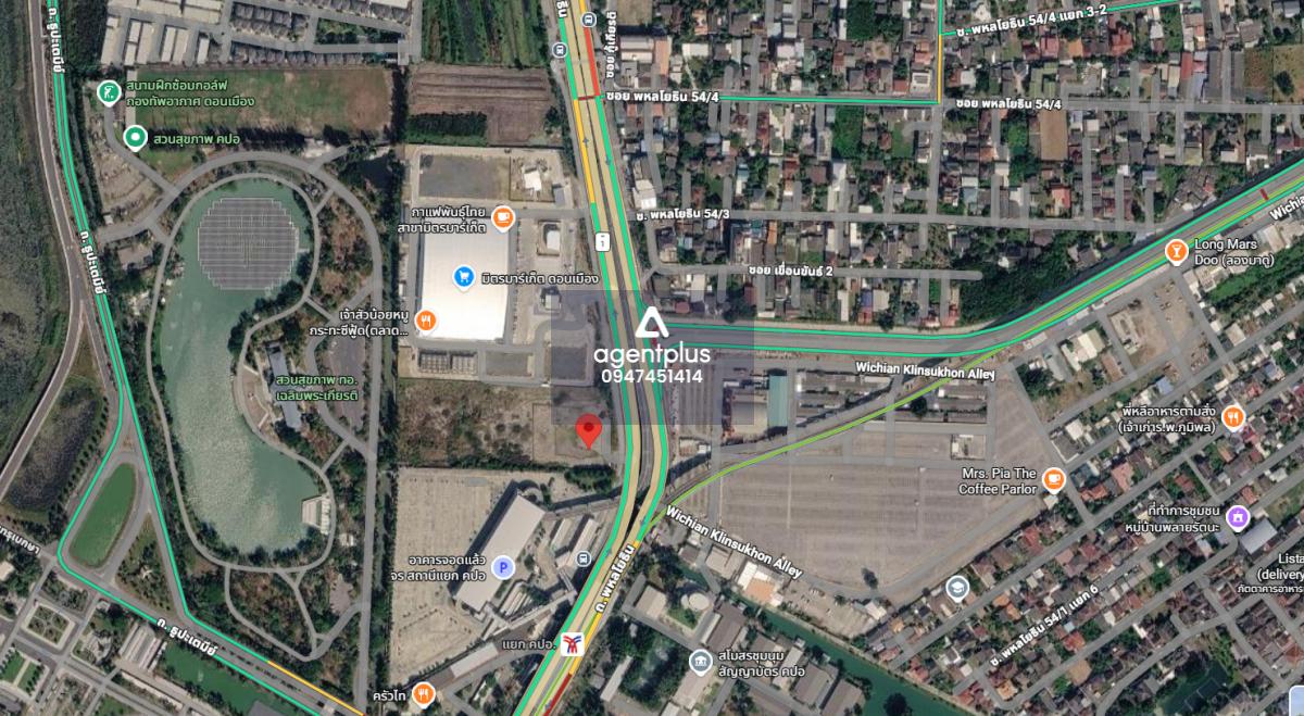 ที่ดินติดถนนพหลโยธิน ใกล้สนามบินดอนเมือง 14 นาที กรุงเทพฯ