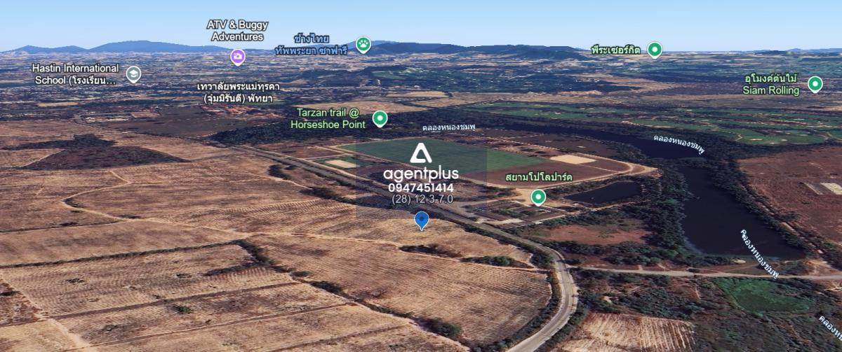 ให้เช่า ที่ดินแปลงใหญ่ 12-3-7 ไร่ ใจกลางหนองปรือ – บางละมุง, ชลบุรี