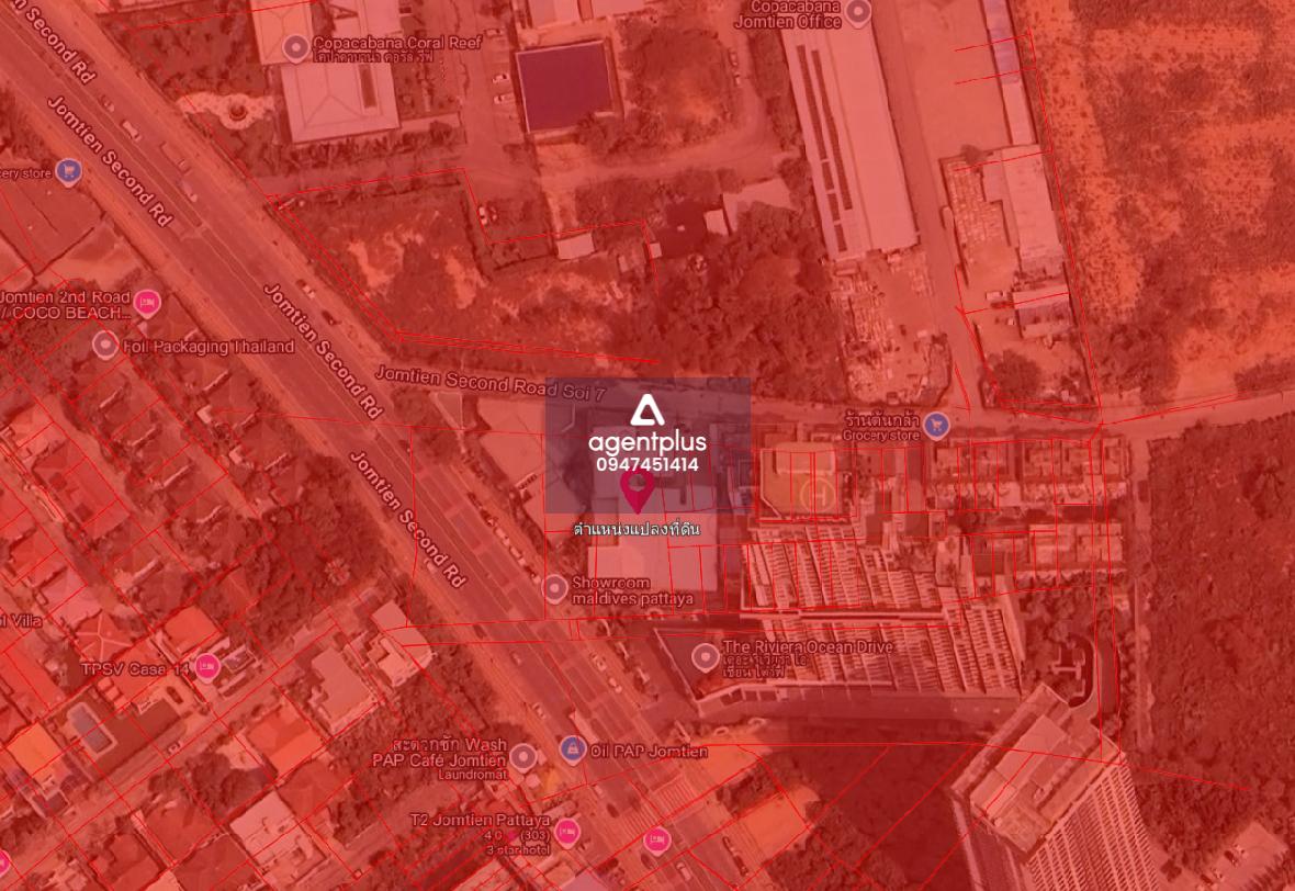 *ขายที่ดิน ผังสีแดง ติดถนนจอมเทียน สาย 2 ใกล้หาดจอมเทียน พัทยา ชลบุรี