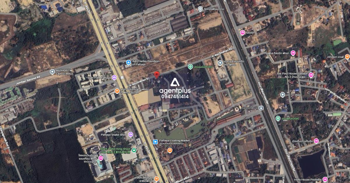 ขายที่ดินใกล้ถนนสุขุมวิท ติดตลาดน้ำ 4 ภาค พัทยา