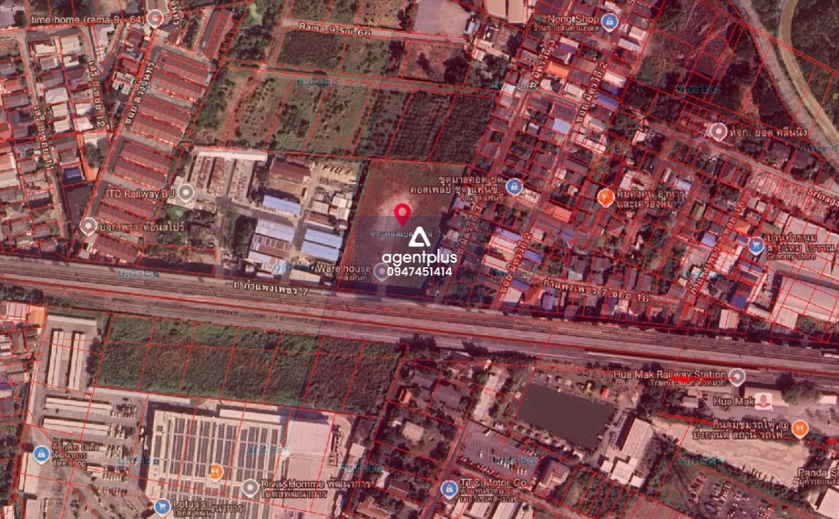 ให้เช่าที่ดินพระราม 9 ใกล้สถานีรถไฟหัวหมาก สวนหลวง กรุงเทพฯ