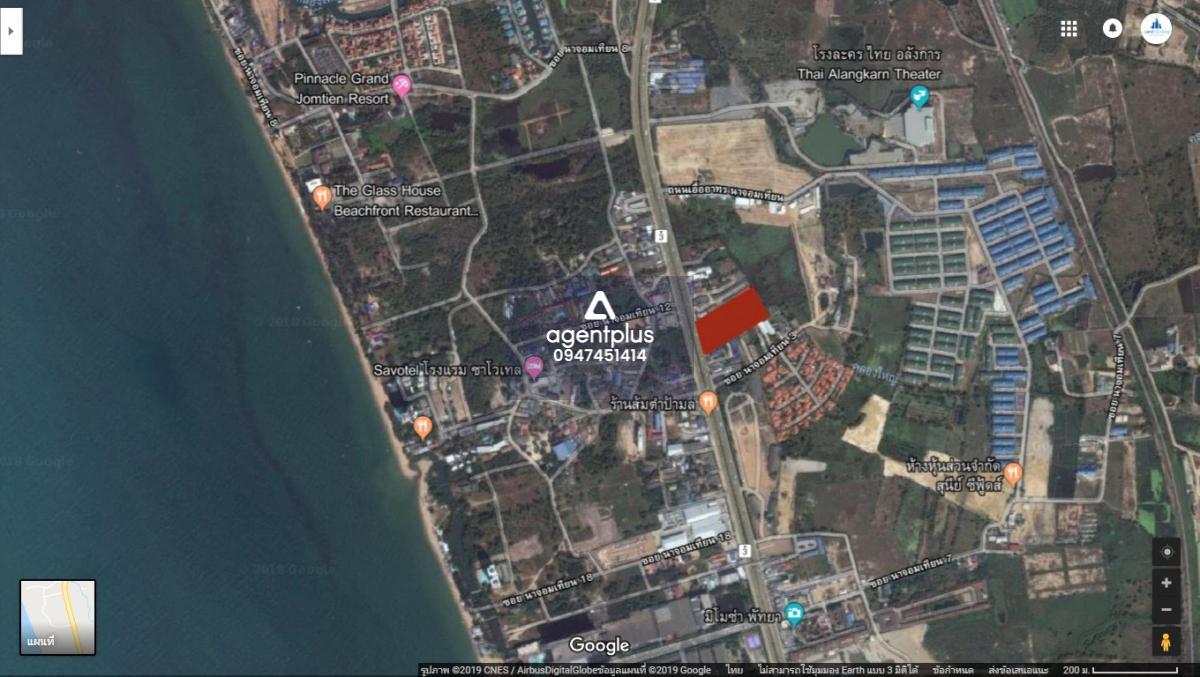  ขายที่ดินผืนใหญ่ทำเลดี ติดถนนสุขุมวิท จอมเทียนพัทยา 