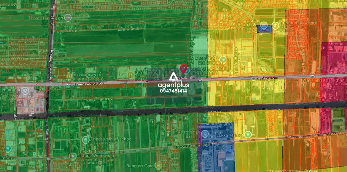 ที่ดินติดถนนลำลูกกา 6 ห่างสนามบินดอนเมือง 31 นาที ปทุมธานี