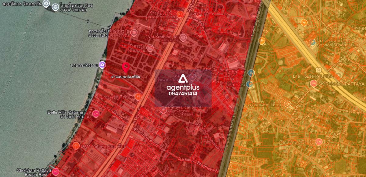 *ขายที่ดินเปล่า ติดทะเล หาดกระทิงลาย พัทยา