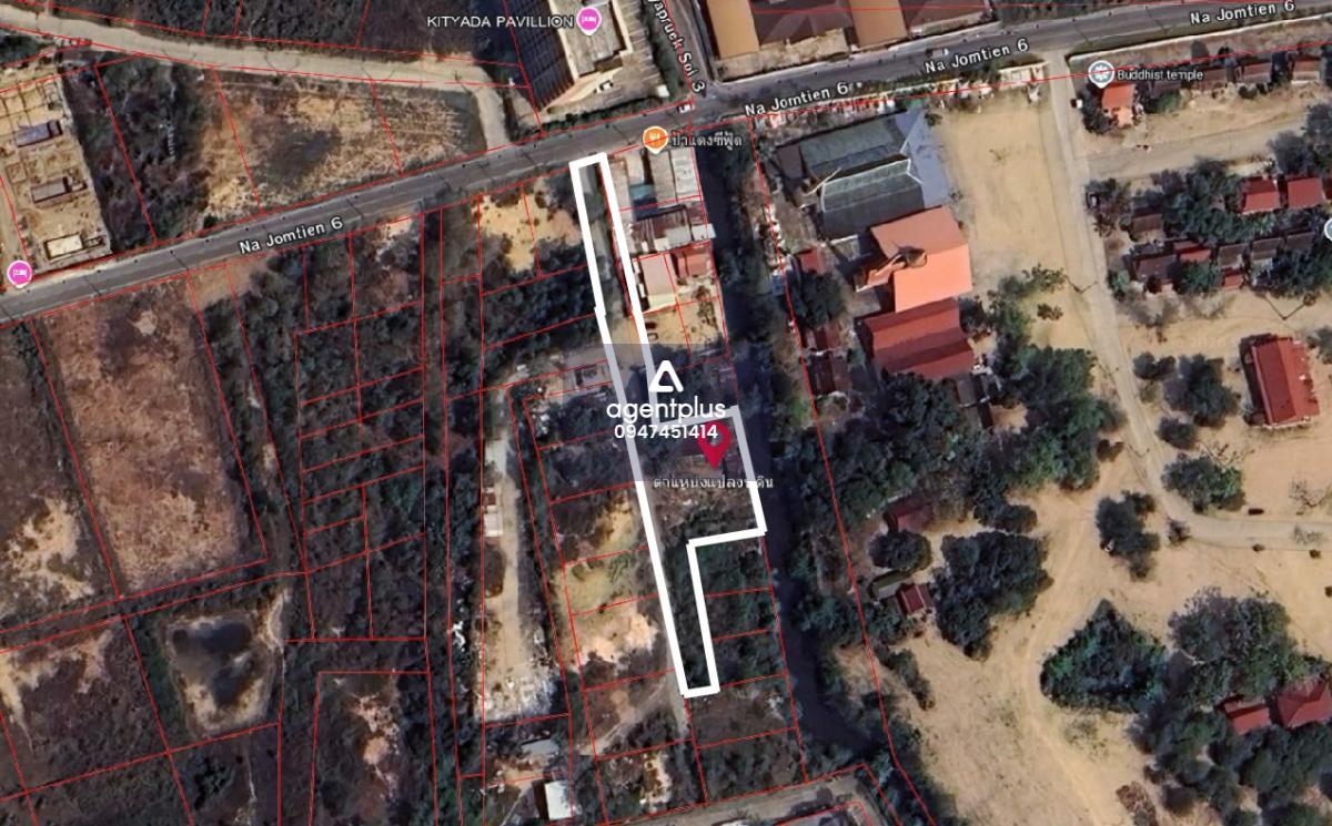 ขายที่ดินเปล่าแปลงสวย ฝั่งทะเลจอมเทียน นาจอมเทียน 6 พัทยา