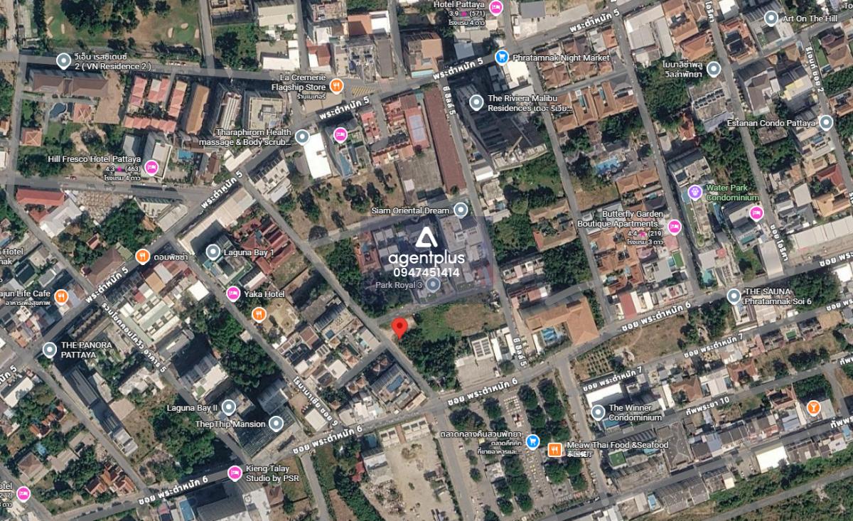 ขายที่ดิน แปลงหัวมุม ในซอย ทำเลเขาพระตำหนัก ซอย 5 ใกล้หาดยินยอม 2 นาที พัทยา