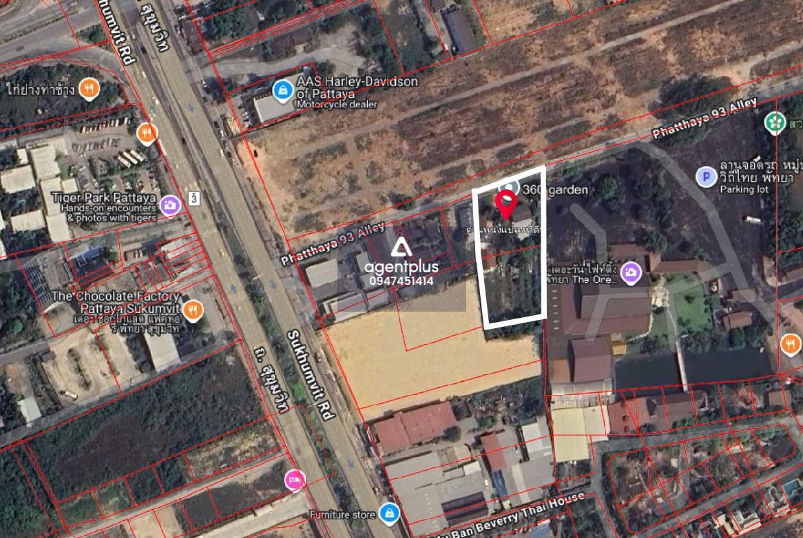 ขายที่ดินใกล้ถนนสุขุมวิท ติดตลาดน้ำ 4 ภาค พัทยา