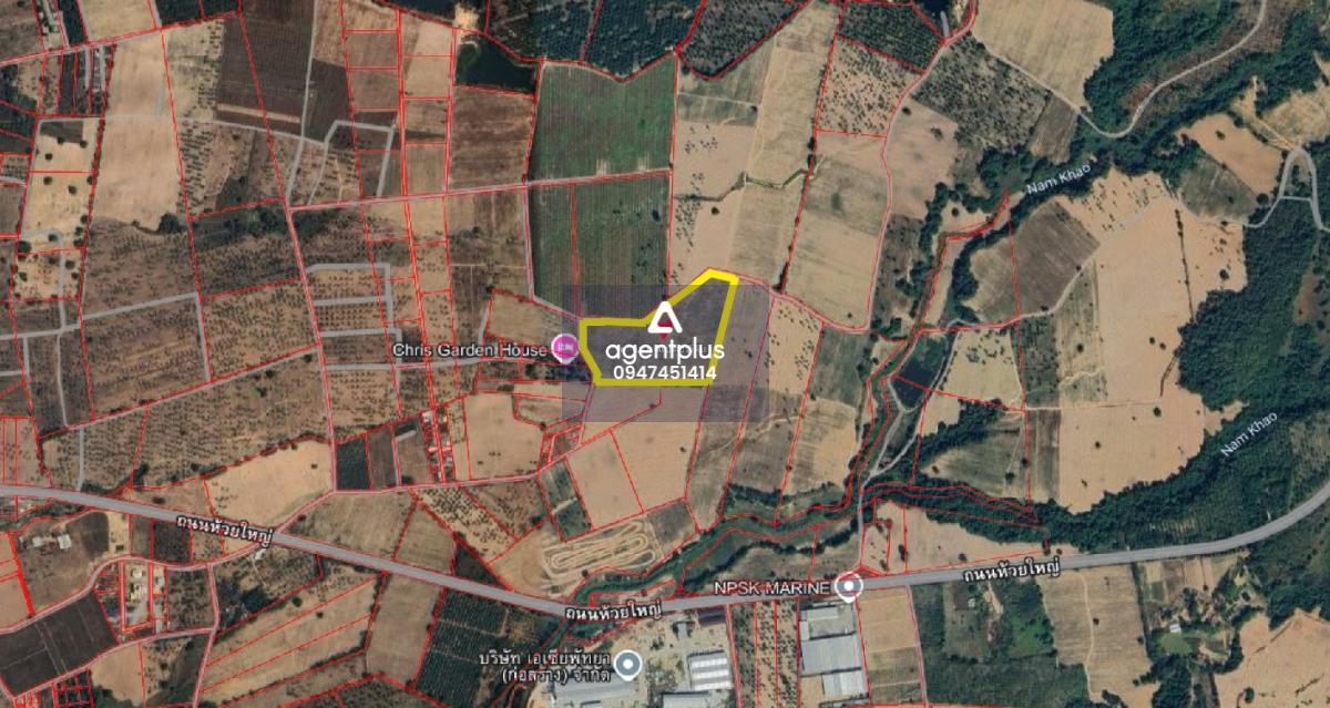 ขายที่ดินห้วยใหญ่ ราคาถูก ติดถนน 2 ด้าน พัทยา