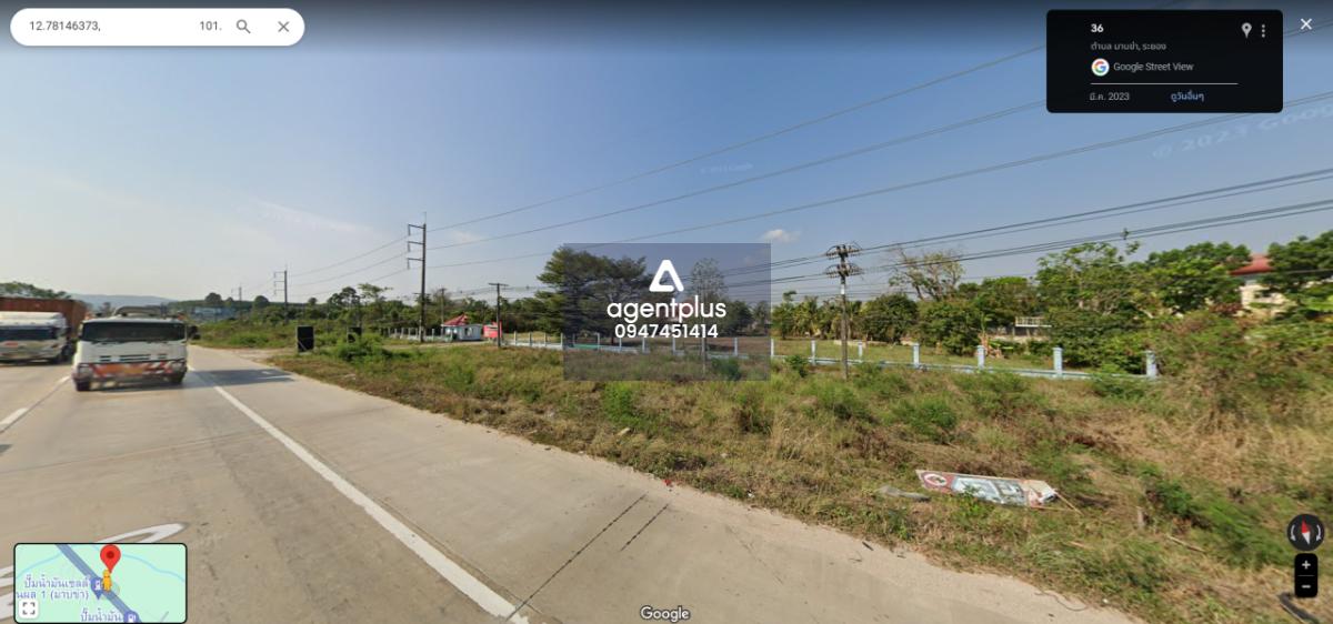 ขายที่ดินติดถนนเส้น 36 นิคมพัฒนา เมืองระยอง