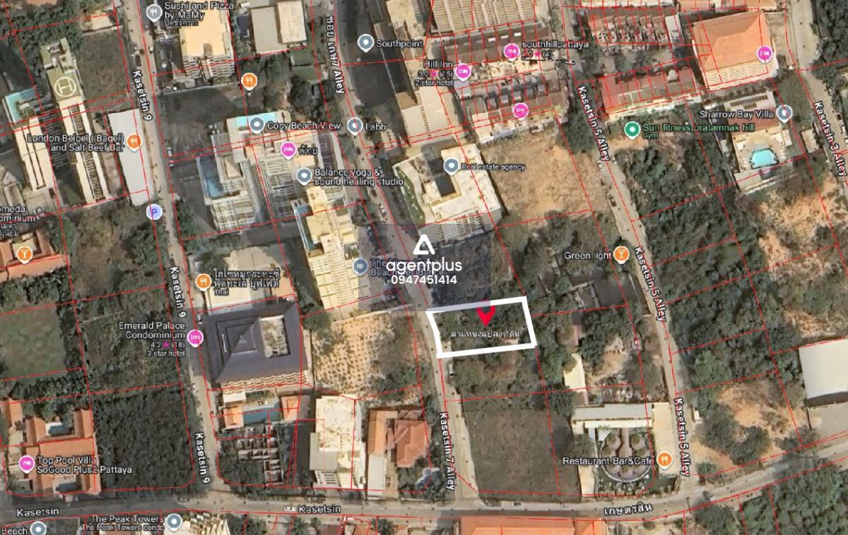 E14 ให้เช่าที่ดิน ซอยเกษตรสิน 7 ล้อมรอบด้วยโครงการหมู่บ้านและคอนโด ห่างทะเล 2-3 นาที