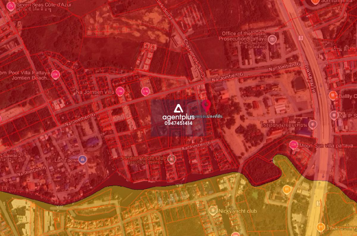 ขายที่ดินเปล่าแปลงสวย ฝั่งทะเลจอมเทียน นาจอมเทียน 6 พัทยา