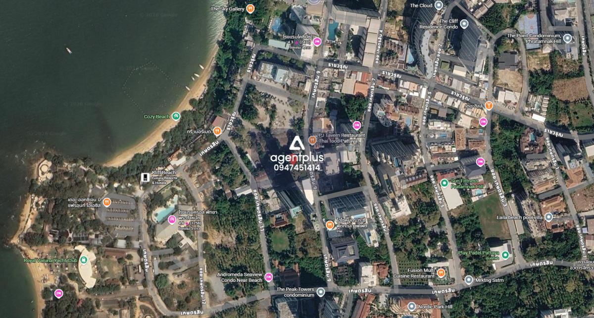 ให้เช่าที่ดิน ทำเลทองใกล้ทะเล ติดถนนเกษตรสิน 9 โครงการคอนโดล้อมรอบ พัทยา