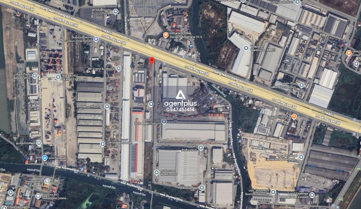 *ให้เช่าที่ดินพร้อมโกดัง ติดทางพิเศษบูรพาวิถี สมุทรปราการ