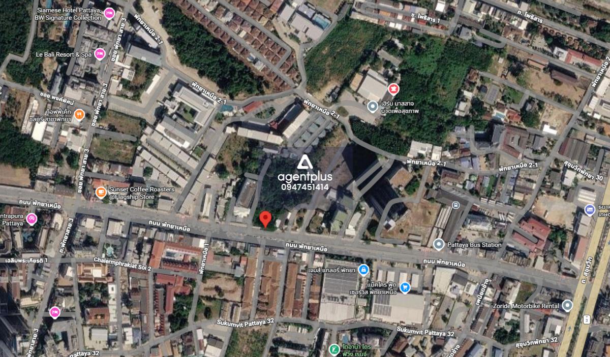 ขายที่ดินติดถนนพัทยาเหนือ ห่างทะเลเพียง 7 นาที พัทยา