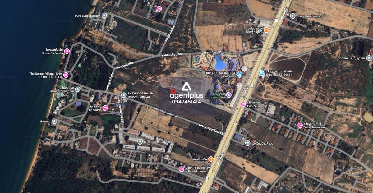 *ขายที่ดินติดถนนสุขุมวิท พัทยา-สัตหีบ แบ่งขายได้