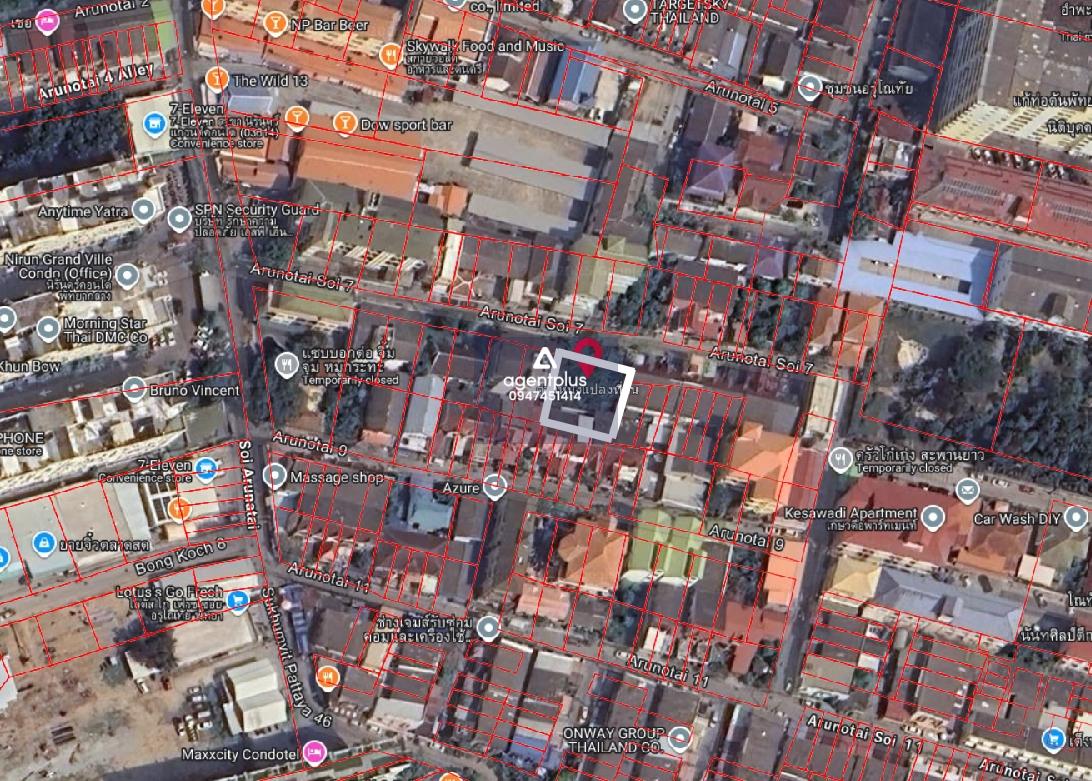 *ขายที่ดินใกล้สนามมวยไทย พัทยากลาง ซอยอรุโณทัย 