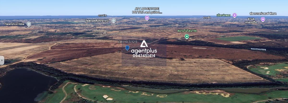 ให้เช่า ที่ดินแปลงใหญ่ 10-3-12.9 ไร่ ใจกลางหนองปรือ – บางละมุง, ชลบุรี