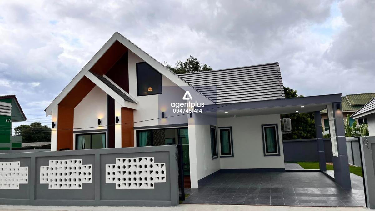 # บ้านเดี่ยวสร้างใหม่  สไตล์นอร์ดิก บ้านเดี่ยวชั้นเดียว  3 ห้องนอน 3 ห้องน้ำ โรงโป๊ะ พัทยา ใกล้ถนน สุขุมวิท เพียง 200 เมตร