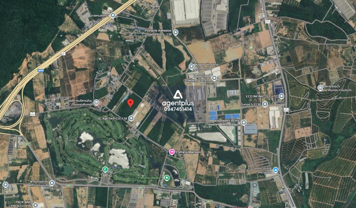 *ขายที่ดินติดถนนหลังสนามกอล์ฟพัฒนา ศรีราชา ชลบุรี