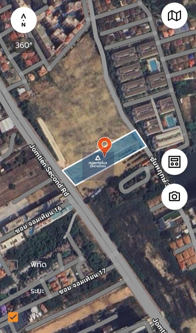 *ขายที่ดินติดถนนใหญ่ทั้ง 2 ฝั่ง พิกัดจอมเทียน พัทยา