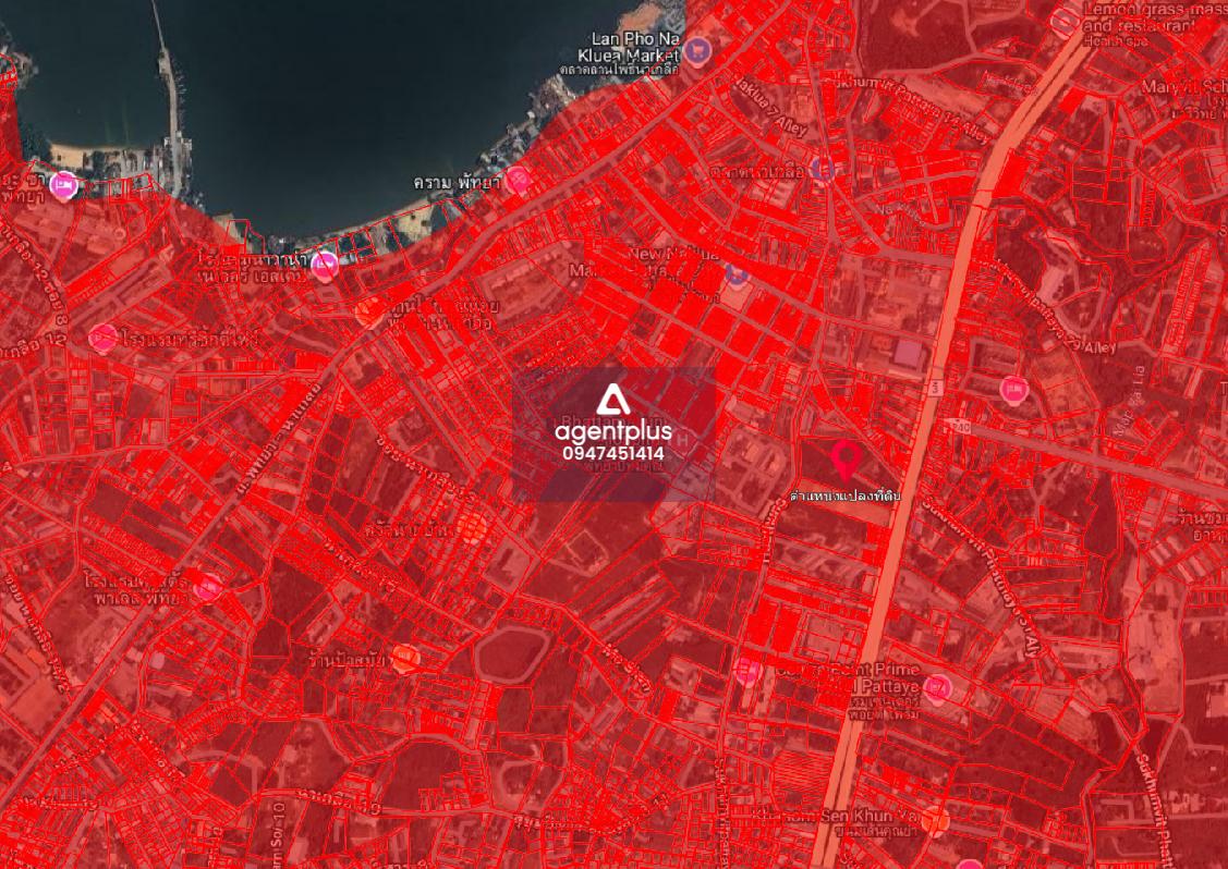 ให้เช่า/ขายที่ดิน ถนนขาเข้ากรุงเทพฯ ฝั่งตรงข้ามเยื้องเมืองจำลอง พัทยา