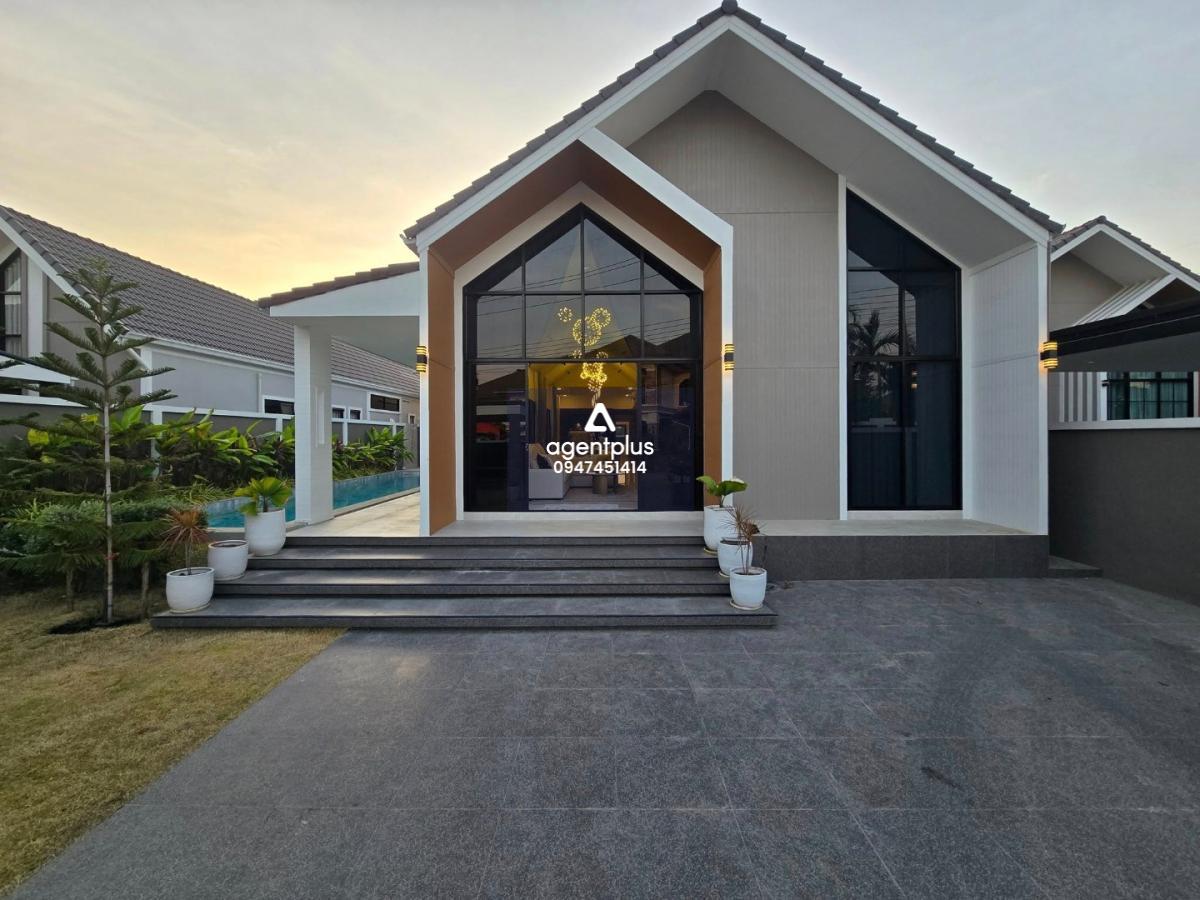 บ้านเดี่ยว 1 ชั้น สไตล์โมเดิร์นนอร์ดิก ราคาพิเศษ บ้านสวยพร้อมเข้าอยู่ โซนขอบอ่างมาบประชัน พัทยา