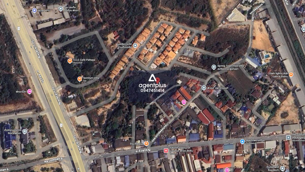 ขายที่ดินใกล้ทะเลและถนนสุขุมวิท ห้วยใหญ่ ชลบุรี