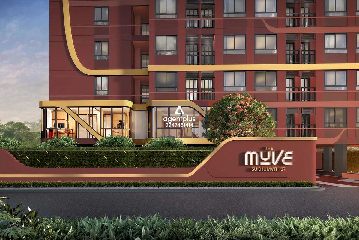The MUVE Sukhumvit 107 มูฟชีวิตเต็มที่ ไม่มีสะดุด คอนโดมิเนียมสุดหรูจากแสนสิริ ซึ่งตั้งอยู่ในทำเลทองใกล้สถานีรถไฟฟ้าแบริ่ง 
