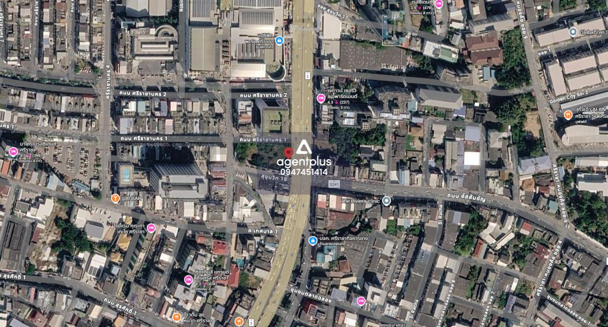 ที่ดินติดถนนสุขุมวิท ทำเลดีใจกลางเมือง ศรีราชา ชลบุรี