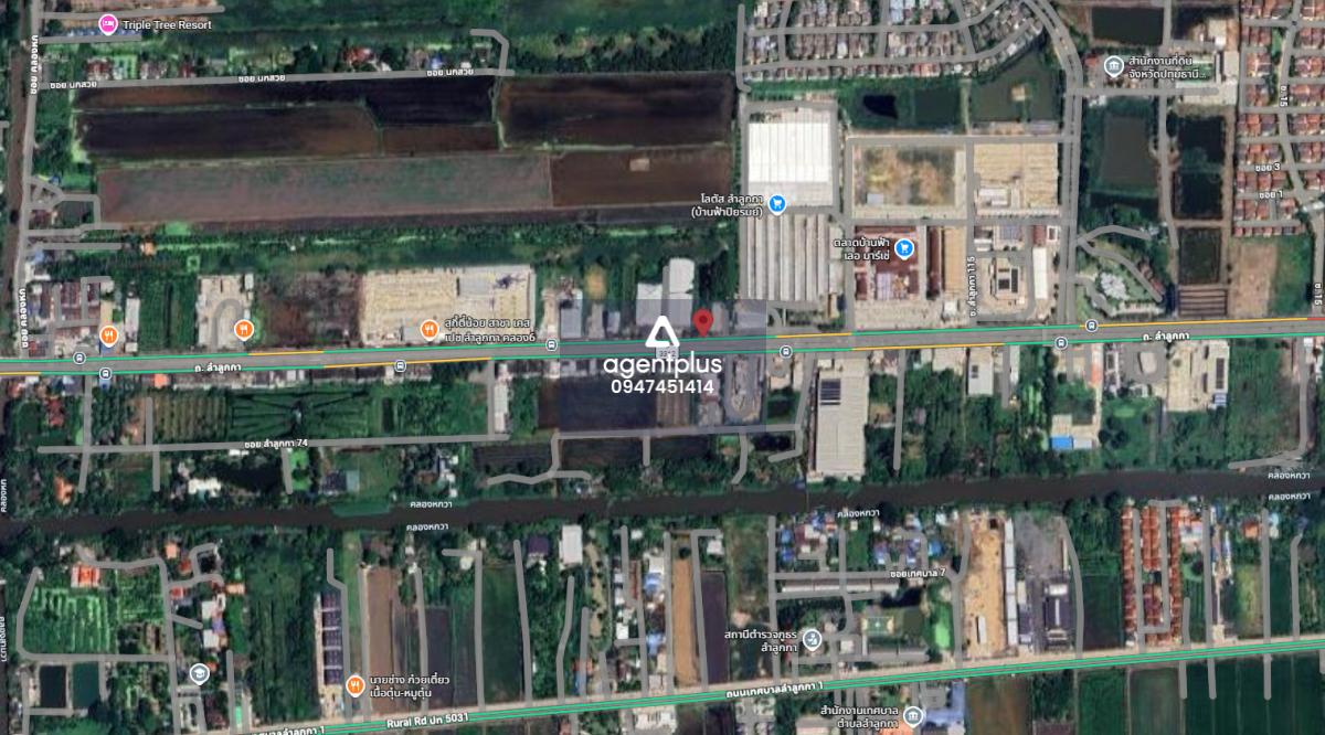 ที่ดินติดถนนลำลูกกา 6 ห่างสนามบินดอนเมือง 31 นาที ปทุมธานี