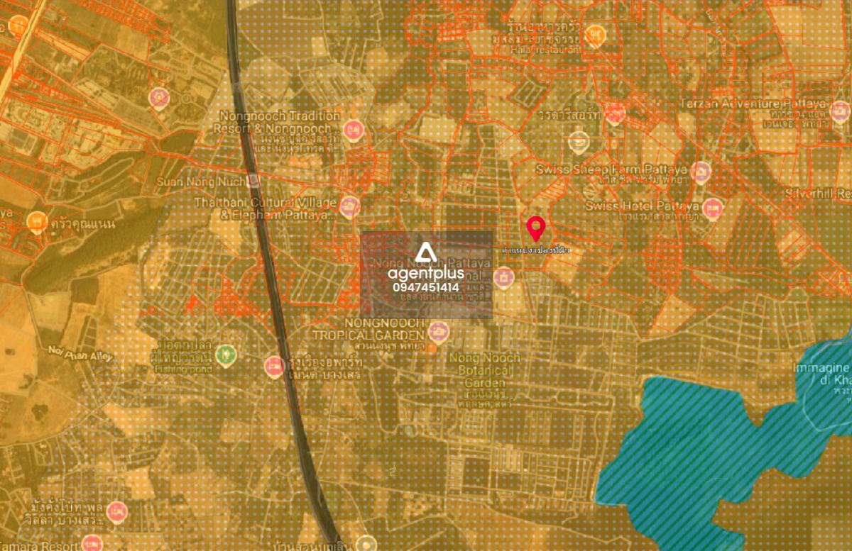 *ขายที่ดินติดสวนนงนุช ขายต่ำกว่าราคาประเมิน นาจอมเทียน ชลบุรี