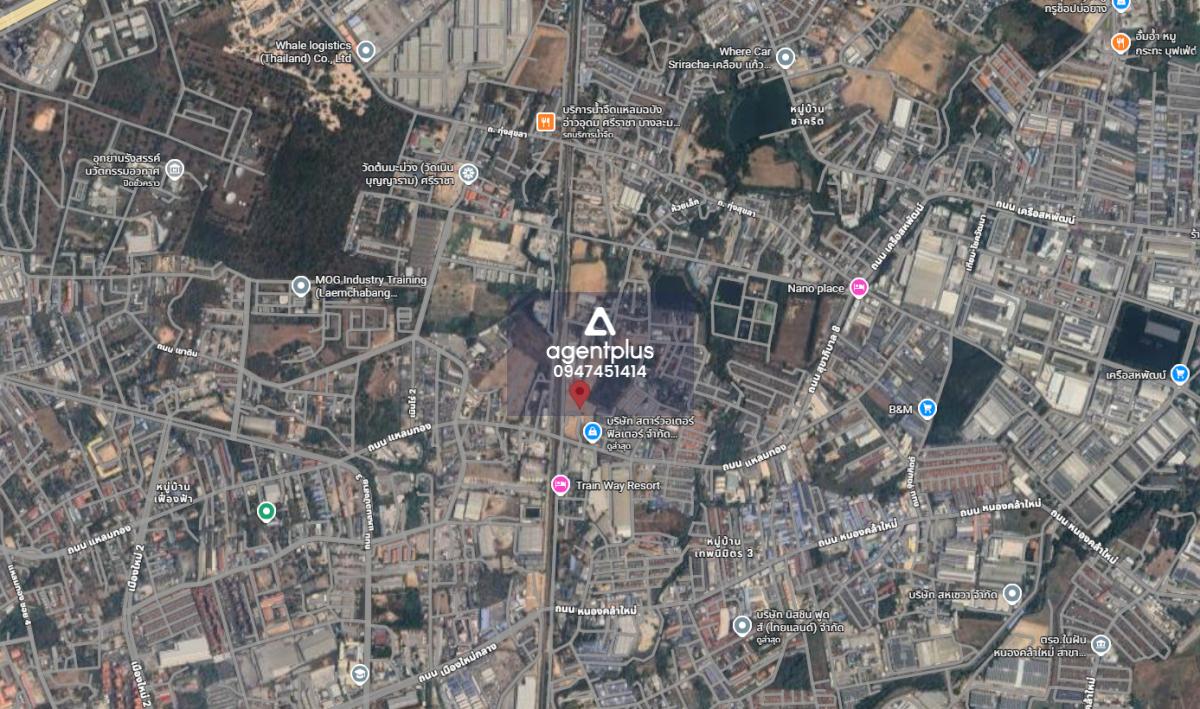 *ขายที่ดินเปล่าติดถนนใหญ่ โซนอุตสาหกรรม ห่างท่าเรือ 4 กิโล. ศรีราชา ชลบุรี